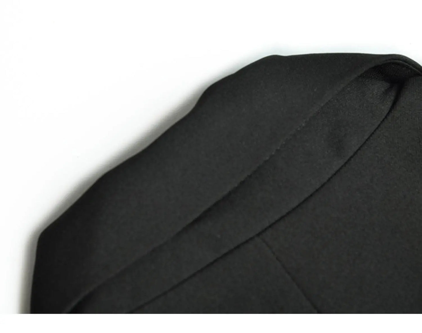 Vireous Black Suit-Collar Tiered Maxi Dress, Winter Catwalk Collection