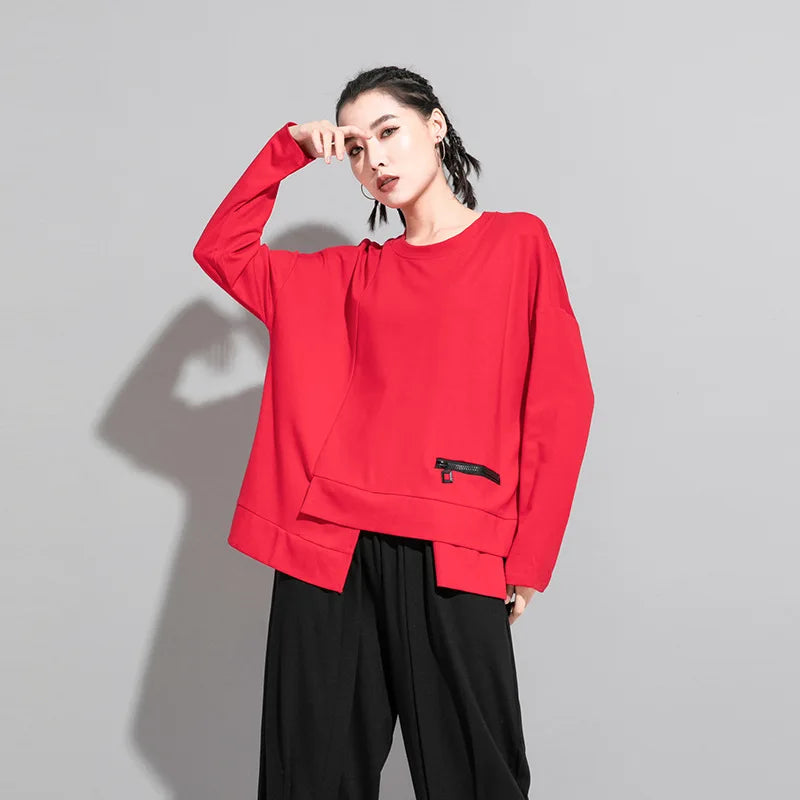 Vireous Streetwear Women's Round-Neck Fashion Top, Catwalk Collection