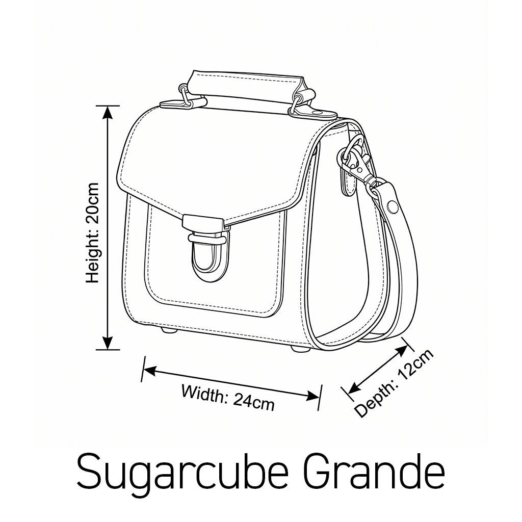 Executive Handmade Leather Sugarcube Grande in Marsala Red