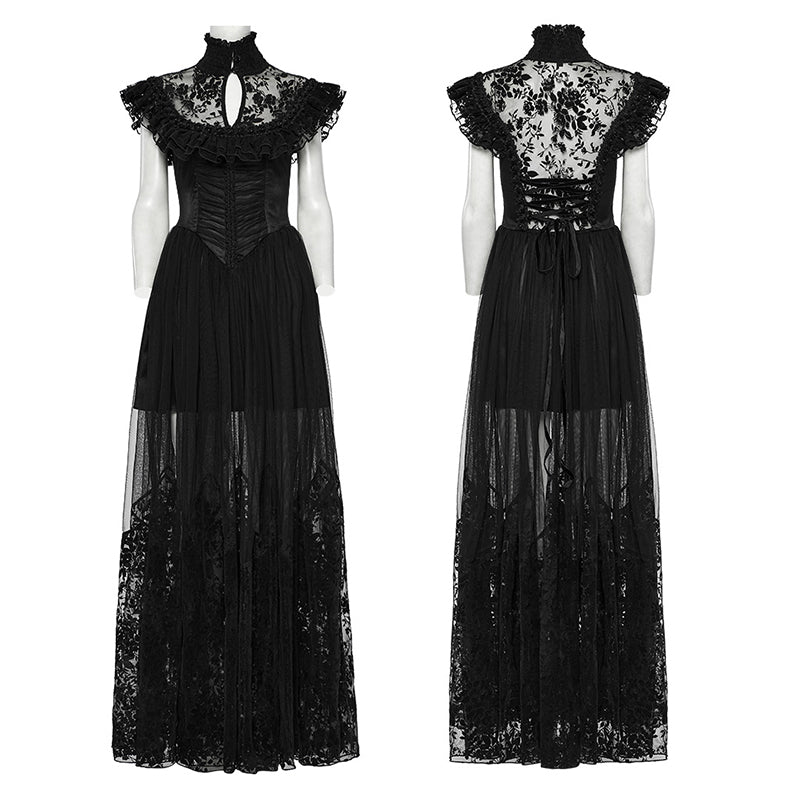 Punk Rave Seraphina Goth Flying-Sleeve Dress