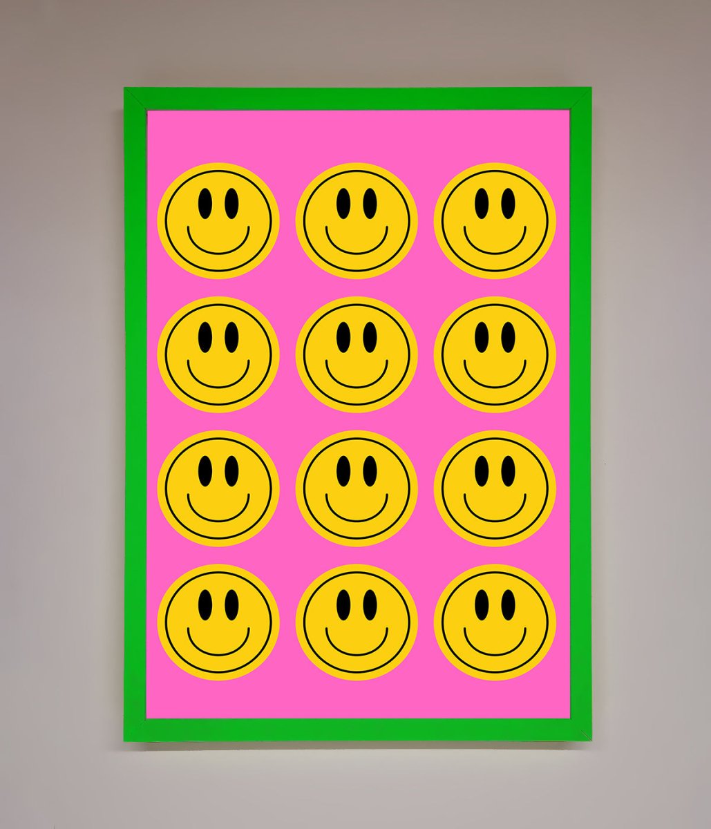 Acid Smile, Faces Framed Poster