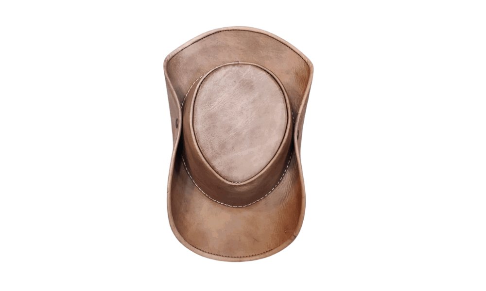 Unisex Western-Style Cowhide Leather Hat