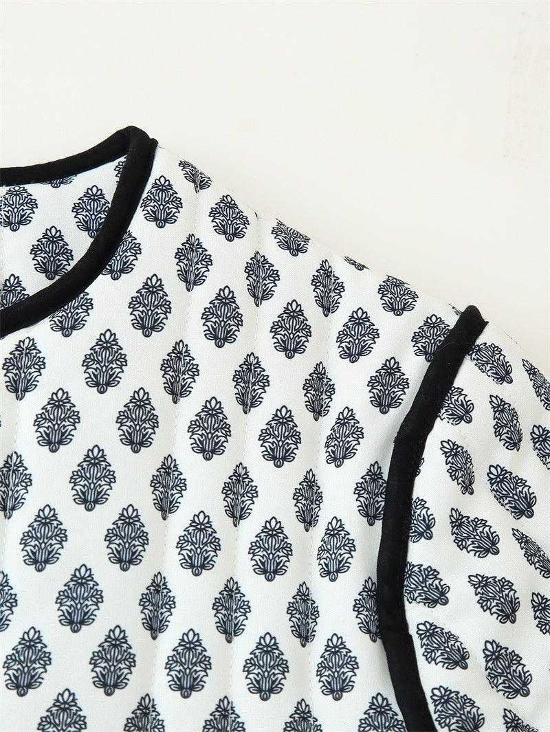 Luxury Monogramme Women's Quilted Long-Sleeve Jacket