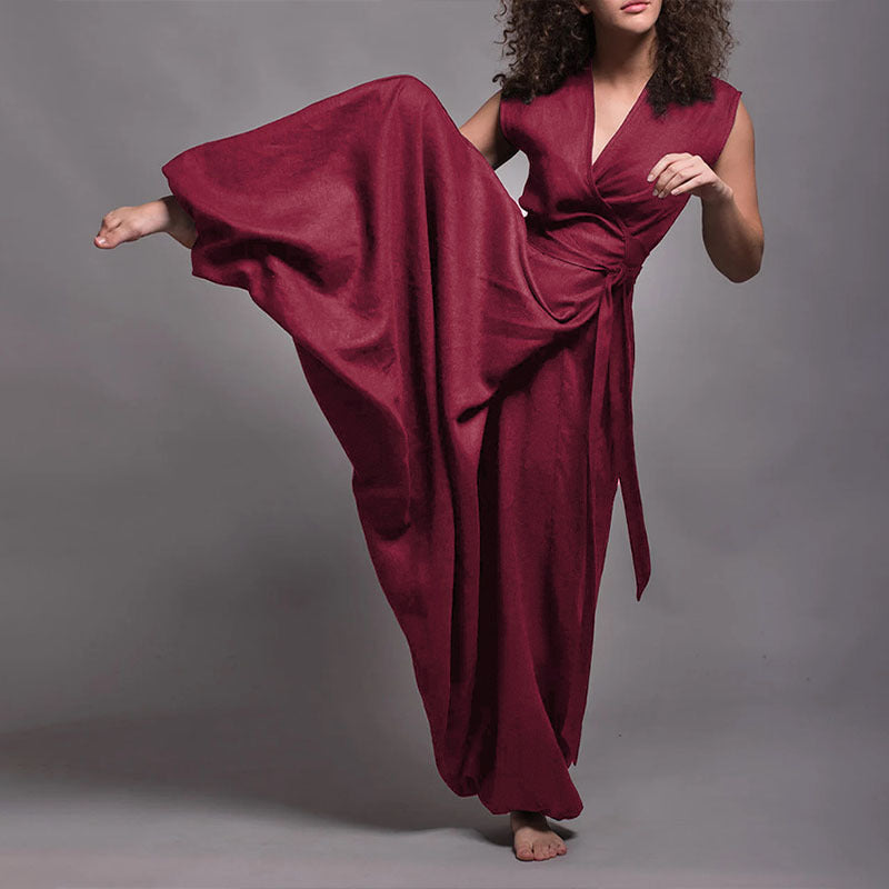 Women's Floaty Very-Wide-Leg Straight Jumpsuit, Plus Sizes