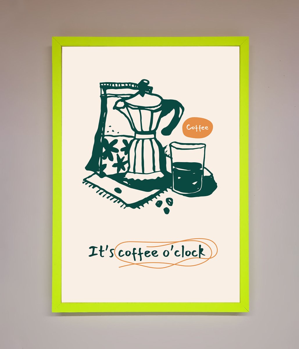 It's Coffee O'Clock Framed Wall Art