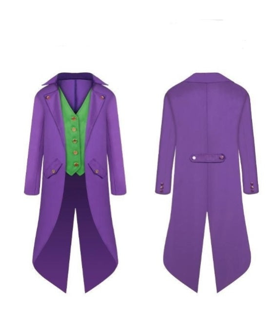 Regency Costume Jacket, Long Tail Men's Stage Wear, Party Jacket