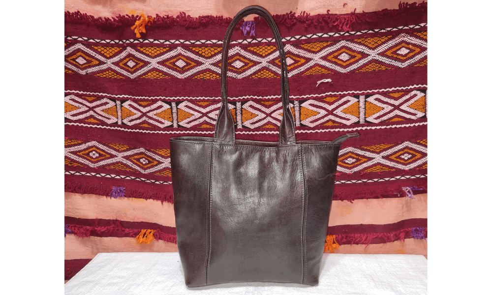 Kati Handmade Large Brown Leather Shopper Handbag