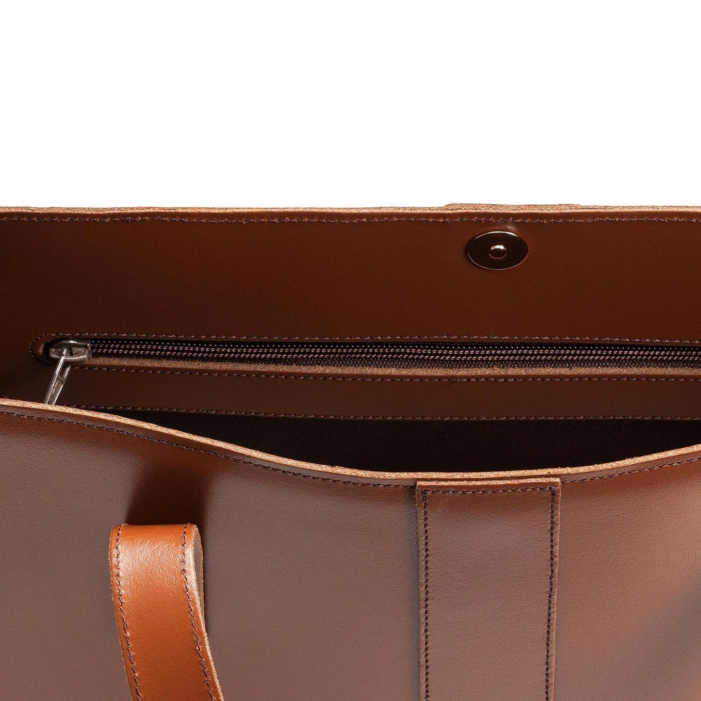 Handmade Leather Shopper in Chestnut
