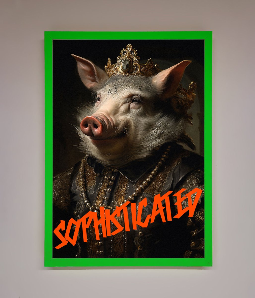 Sophisticated Pig Framed Wall Art