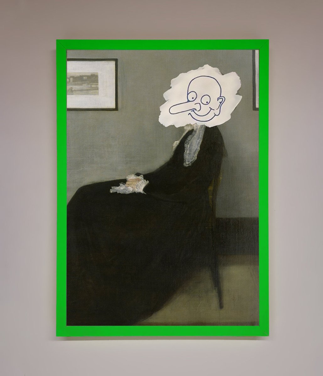 Whistler's Mother 'Mr Bean Remix' Framed Wall Art