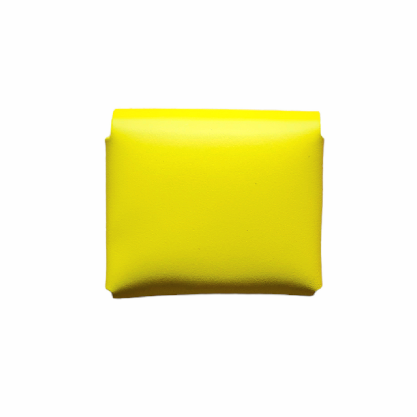 Handmade Leather Simple Coin Purse in Daffodil Yellow