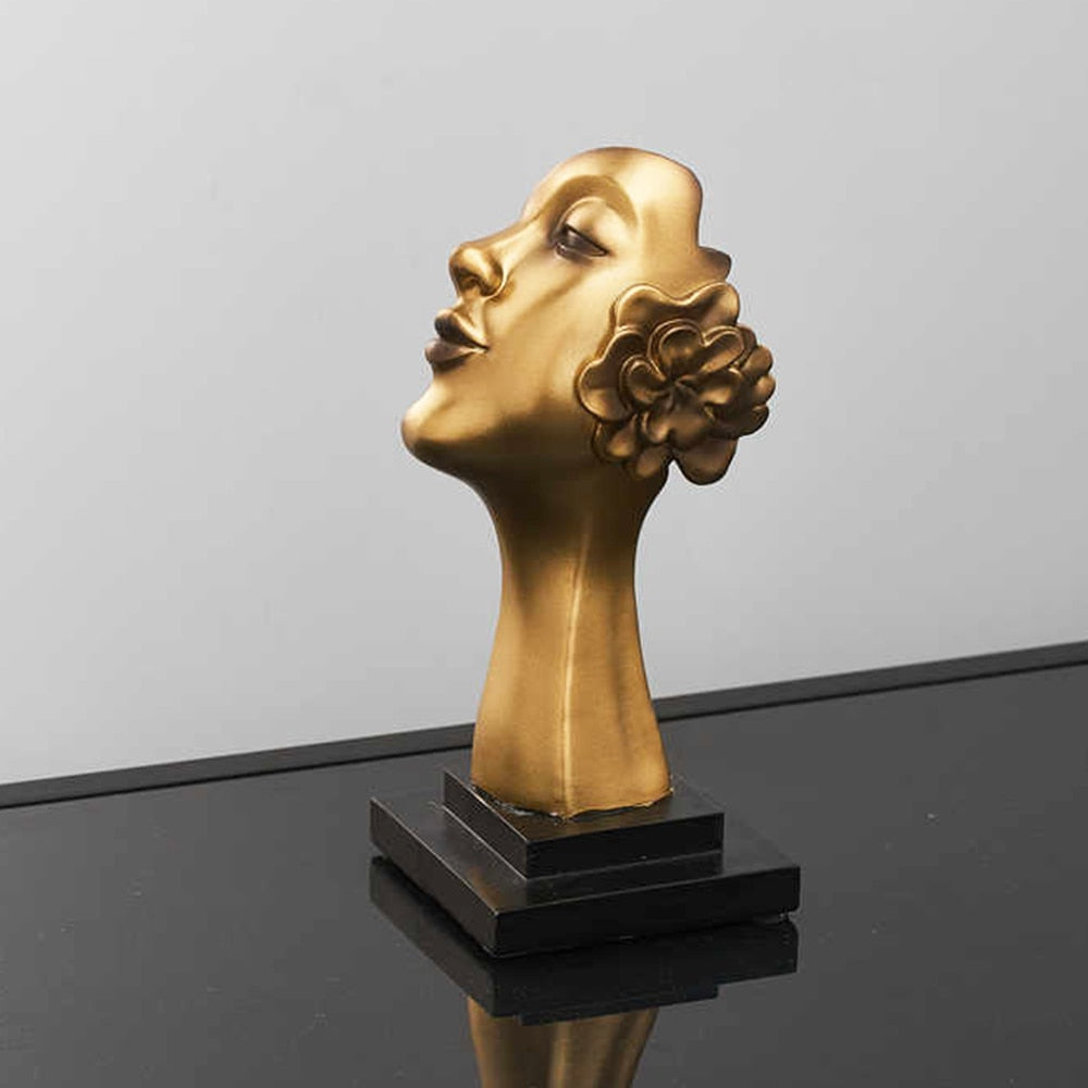 Abstract Face Statue Sculptures and Figurines