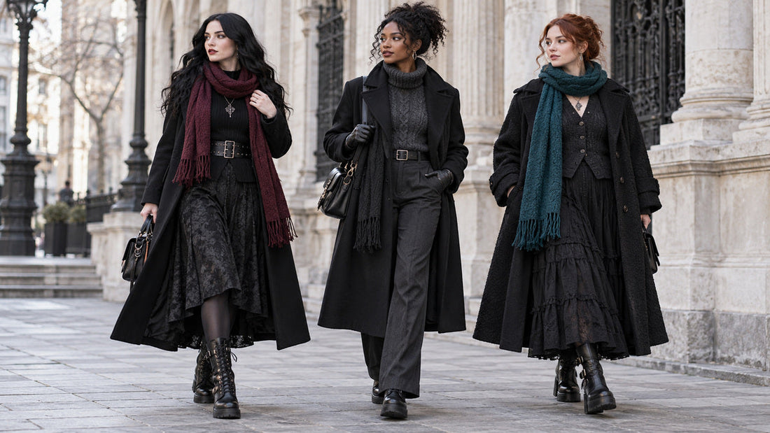 How to Layer Gothic Clothing for Winter Without Losing Your Shape