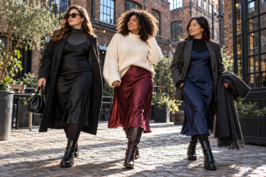 How to Style a Slip Dress in Winter with Eight Easy Layered Outfits