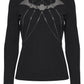 Punk Rave Morrigan Bat Chain Goth Top In Black