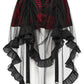 Punk Rave Morrigan Mesh Plaid High-Low Skirt