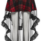 Punk Rave Morrigan Mesh Plaid High-Low Skirt