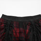 Punk Rave Morrigan Mesh Plaid High-Low Skirt