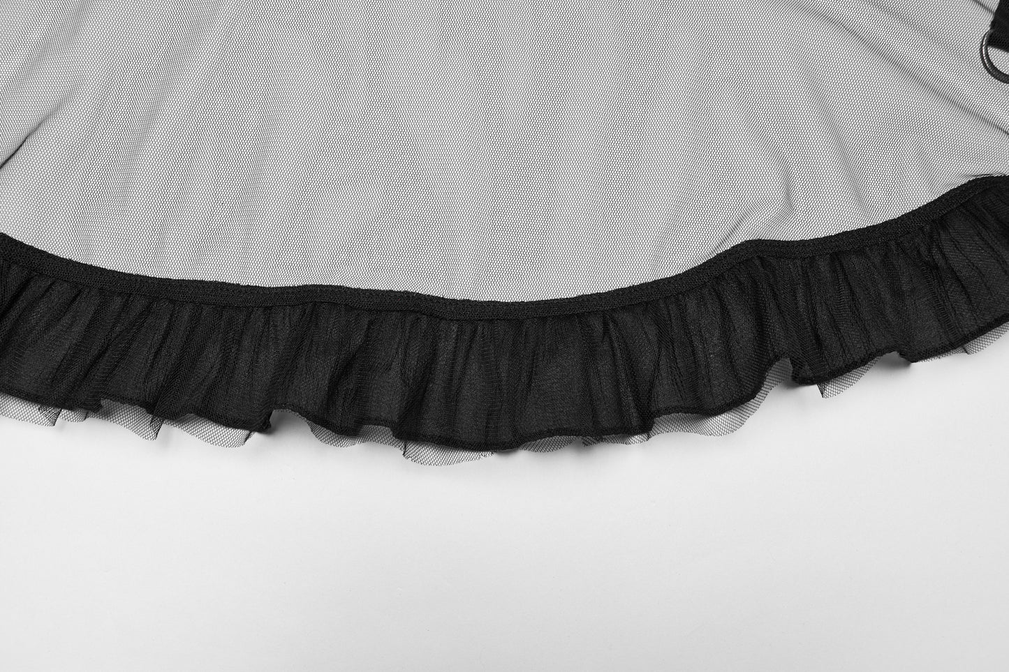 Punk Rave Morrigan Mesh Plaid High-Low Skirt