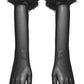Punk Rave Fluffy Goth Long-Claw Gloves