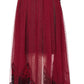 Punk Rave Gothic Flying-Sleeve Long Dress in Red and Black