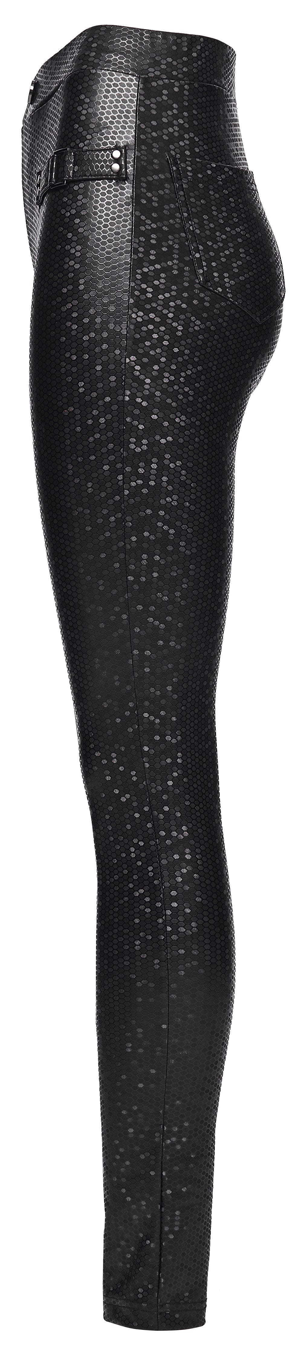 Punk Rave Ravenna Leggings in Black Prism Finish