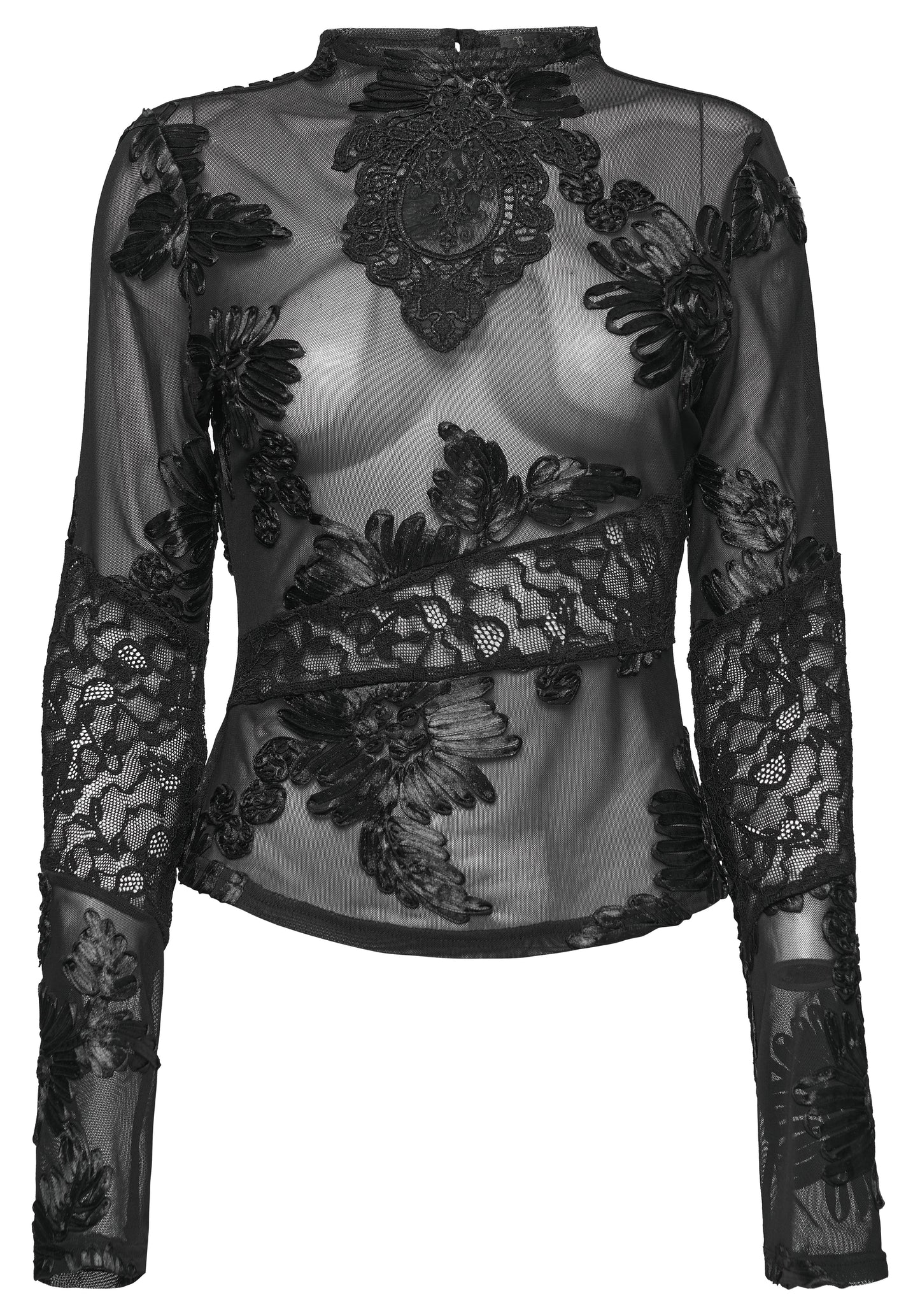 Punk Rave Goth Lace Mesh Undershirt