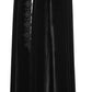 Punk Rave Goth Velvet Women's Long Cloak in Black