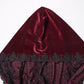 Punk Rave Seraphiel Gothic Velvet Cloak in Blood Red