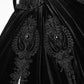 Punk Rave Goth Velvet Women's Long Cloak in Black