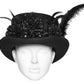 Punk Rave Goth Feather Formal Hat, Gothic Retro-Style