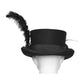Punk Rave Goth Feather Formal Hat, Gothic Retro-Style