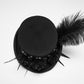 Punk Rave Goth Feather Formal Hat, Gothic Retro-Style