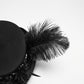 Punk Rave Goth Feather Formal Hat, Gothic Retro-Style