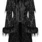 Punk Rave Morrigan Goth Gorgeous Jacquard Hooded Coat in Black