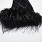 Punk Rave Morrigan Goth Gorgeous Jacquard Hooded Coat in Black