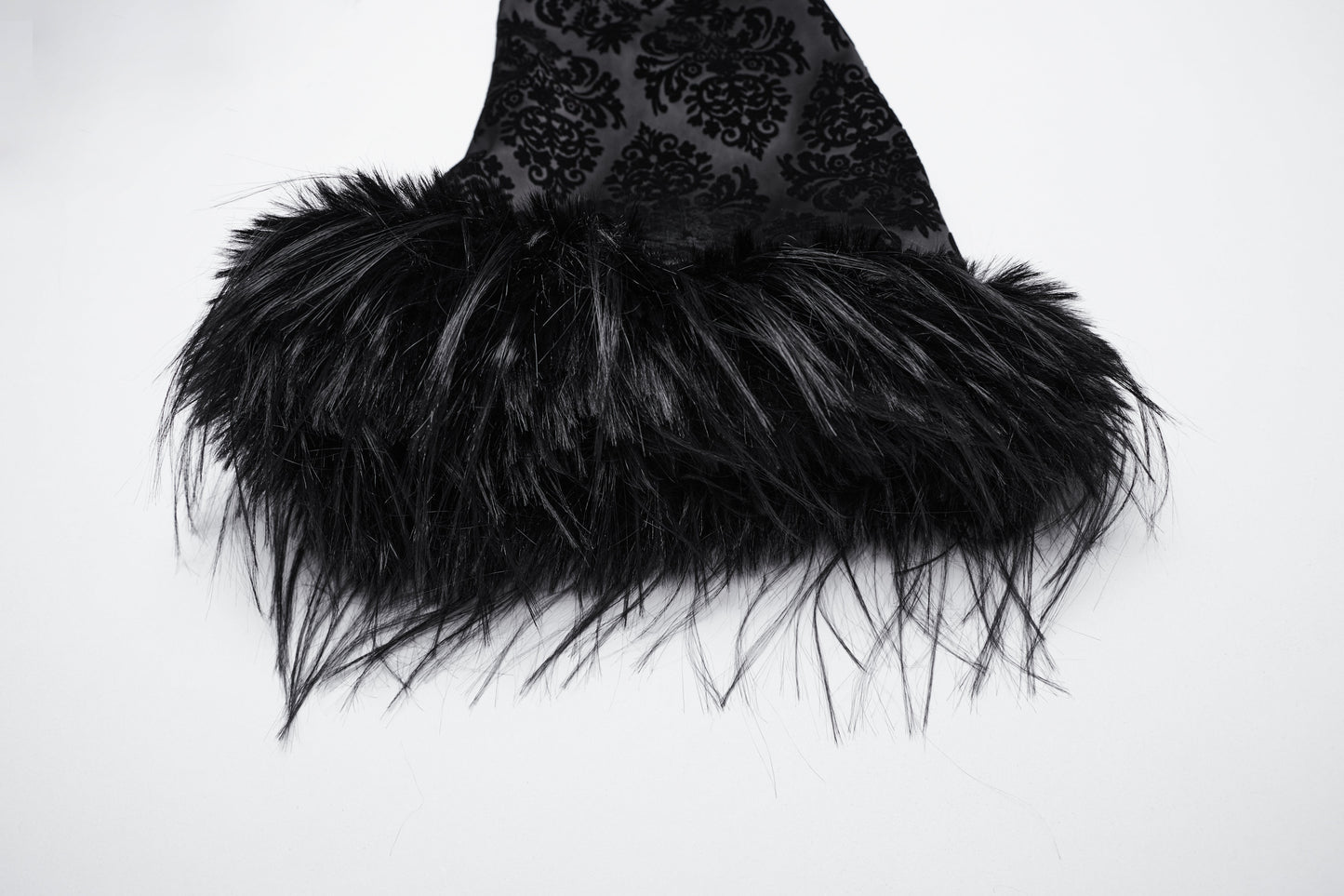 Punk Rave Morrigan Goth Gorgeous Jacquard Hooded Coat in Black