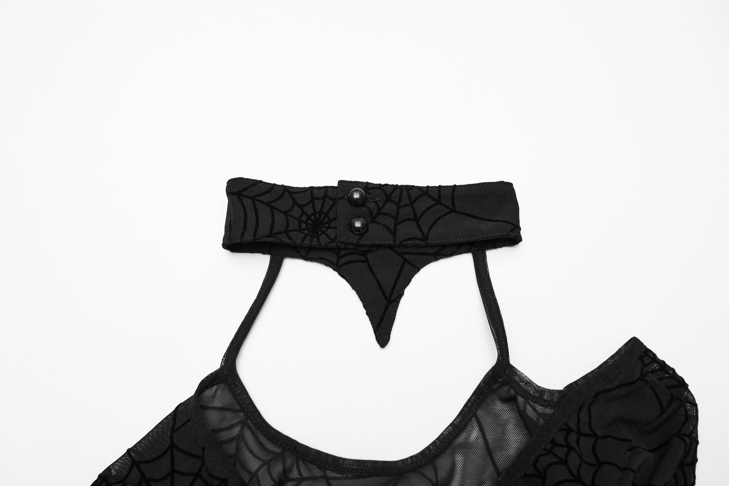 Punk Rave Lilith Gothic Spider Web Sheer Mesh T-Shirt