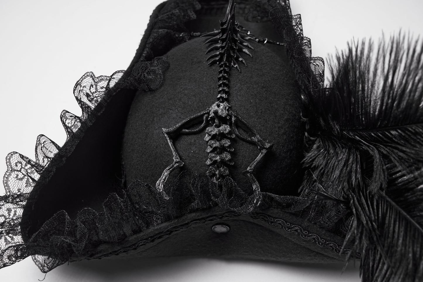 Punk Rave Goth Imprisoned Beast Bone Pirate Hat
