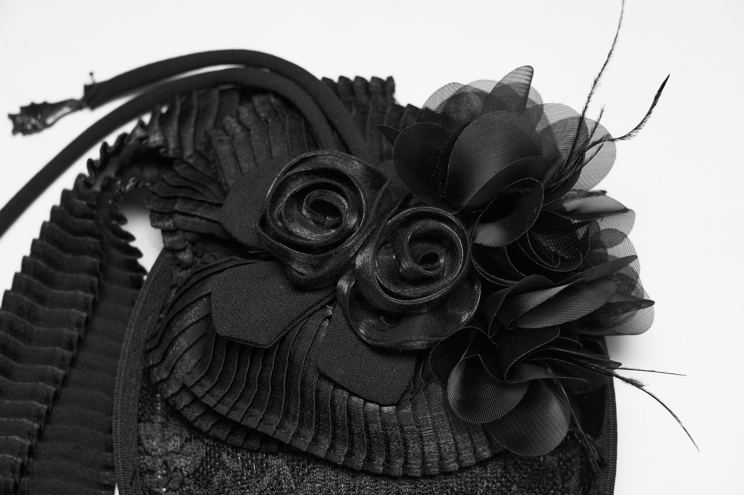 Punk Rave Goth Rose Ribbon Vintage Formal Hat