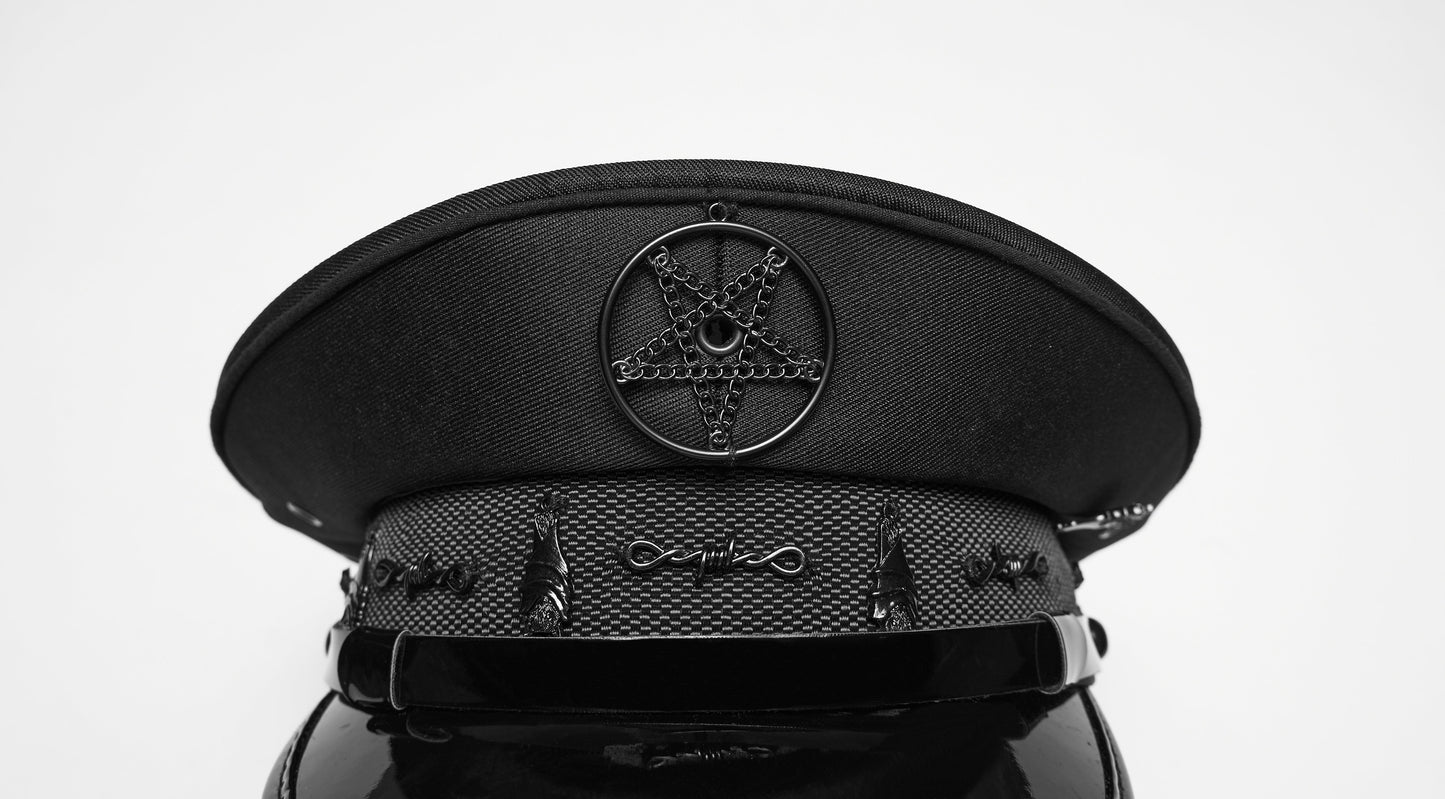 Punk Rave Malphas Dark Military-Style Hat