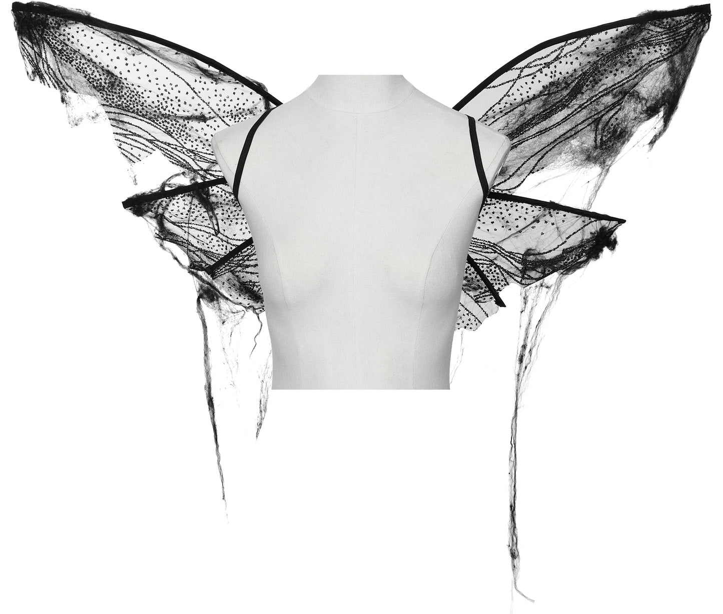 Punk Rave Morrigan Gothic Butterfly Costume Wings in Black