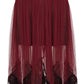 Punk Rave Gothic Flying-Sleeve Long Dress in Red and Black