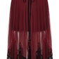 Punk Rave Gothic Flying-Sleeve Long Dress in Red and Black