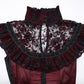 Punk Rave Gothic Flying-Sleeve Long Dress in Red and Black