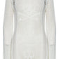 Punk Rave Teuta Skull and Crossed Bones Knitted Mesh Dress in White