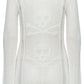Punk Rave Teuta Skull and Crossed Bones Knitted Mesh Dress in White