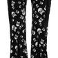 Punk Rave Nulia Spliced Velvet Flared Trousers with Skull Print