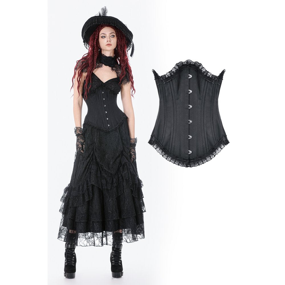 Dark in Love Talia Gothic Longline Metal-Boned Corset