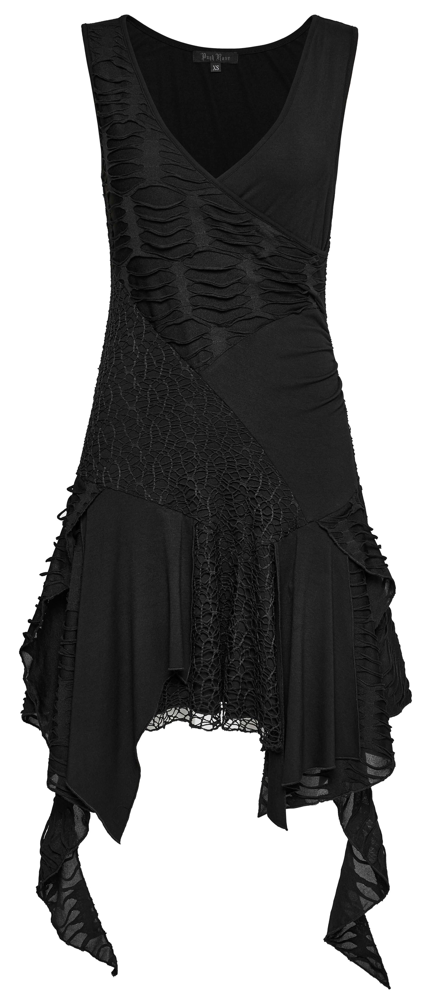 Punk Rave Calista Elegant Sleeveless Dress in Black